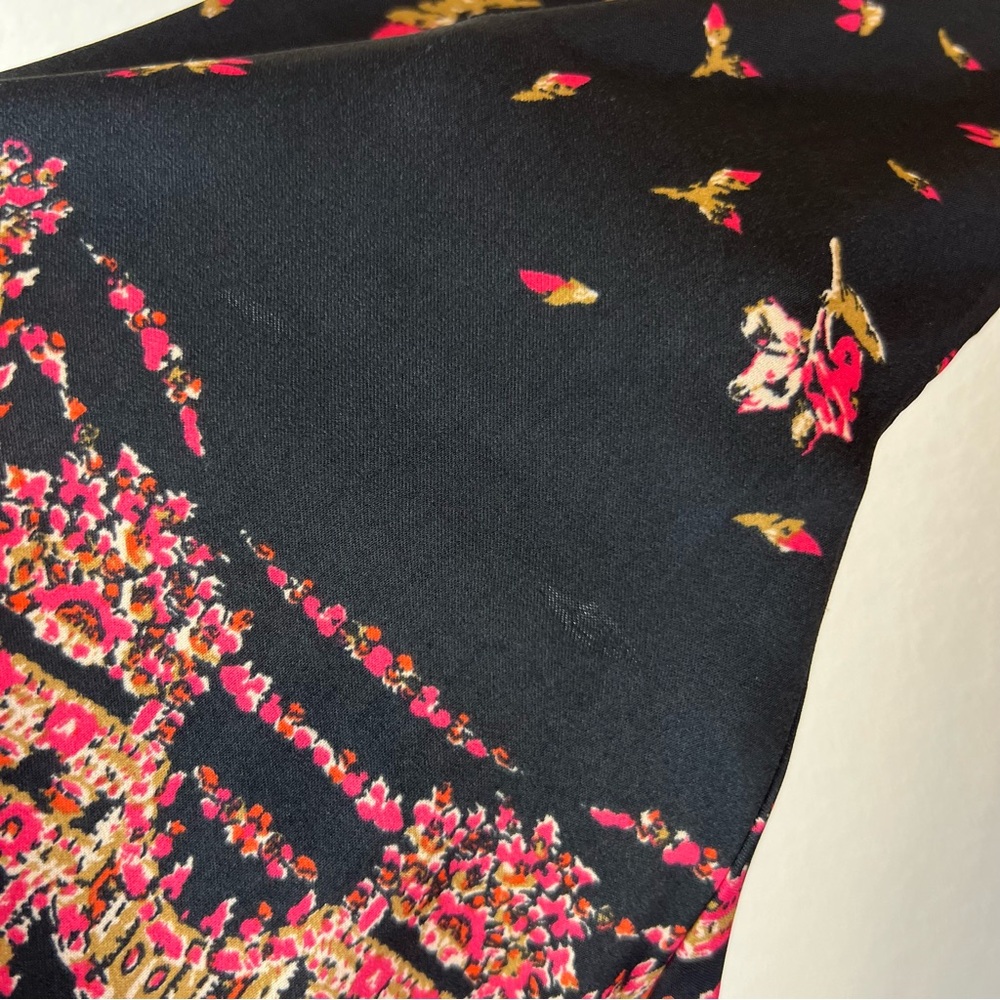 Free People Black Floral Patchwork Mini Dress - Picture 13 of 14